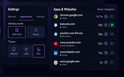 Mindframe — Screen Time Tracker & Focus :: See where your browser time actually goes. Block distracting sites, run focus sessions, and build better habits.
