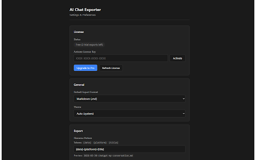 AI Chat Exporter :: Export AI conversations to Markdown, PDF, Word, Notion and more. Works with 8 major chatbots. Privacy-first, one-click export.