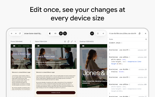 Responsive Tester - Mobile View, Breakpoint Checker & CSS Editor :: Preview any page on multiple screens at once. Test mobile view, every screen size and breakpoint, and edit CSS live.