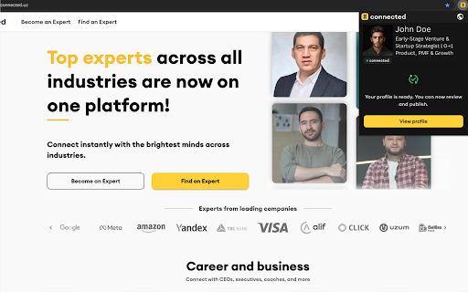 Connected.uz :: Smart profile building with AI assistance