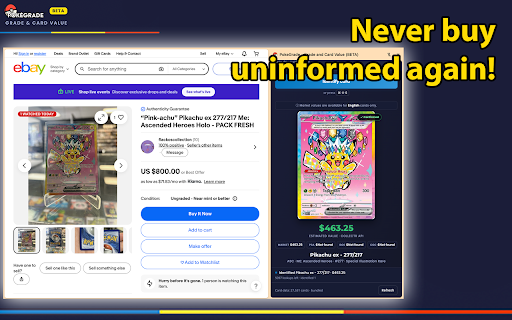 PokeGrade - Grade and Card Value (BETA) :: Identify a Pokémon card and see its market value, or grade a card from a photo. BETA — English cards only.