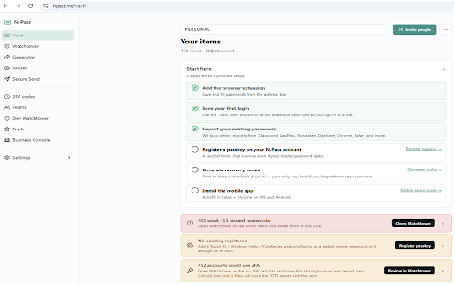 N-Pass :: Zero-knowledge password manager — Chrome / Firefox / Edge extension.