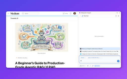Sidecore AI :: AI assistant in Chrome Side Panel — summarize pages, ask questions about tabs, use your own LLM provider.