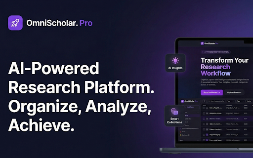 OmniScholar - Smart Research Platform for Modern Scholars :: Save research papers to your OmniScholar collections with one click. Organize and manage your research library effortlessly.