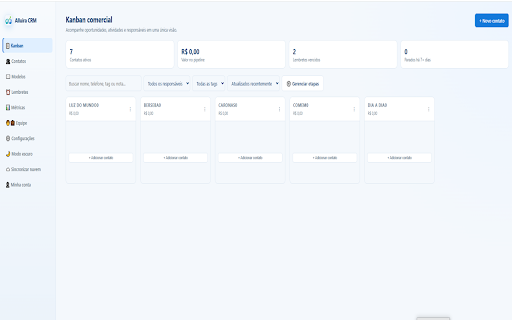 Alluira CRM para WhatsApp Web :: Organize contatos, identifique responsáveis e acesse os atalhos do atendimento no WhatsApp Web.