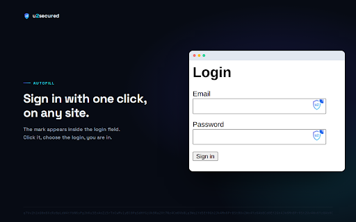 U2 Secured Password Vault :: Zero-knowledge password vault browser extension