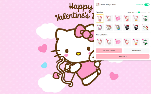 Hello Kitty Cursor ♥ Custom Cursor for Chrome™ :: Enjoy 60 adorable Hello Kitty cursors! Cute faces, outfits & more for a kawaii browser look.