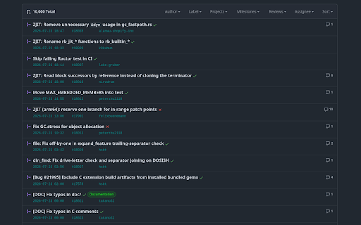 GitHub Sort by Merge Date :: Sort GitHub pull requests by merge date, with clear merge timestamps on every PR.