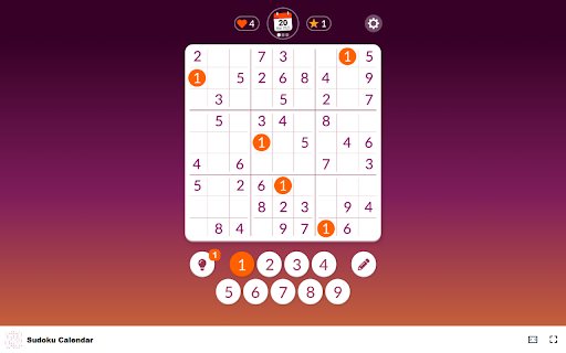 Sudoku Calendar Game - Play Free, Ad-Free Sudoku Anytime! :: Dive into Sudoku with our sleek Chrome extension - play anytime, anywhere, totally ad-free!