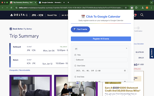 Web2Calendar :: Find events on the current page and add them to Google Calendar.