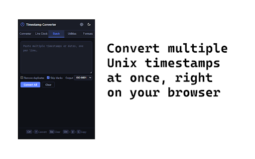Timestamp Converter :: A fast, modern timestamp conversion utility for developers