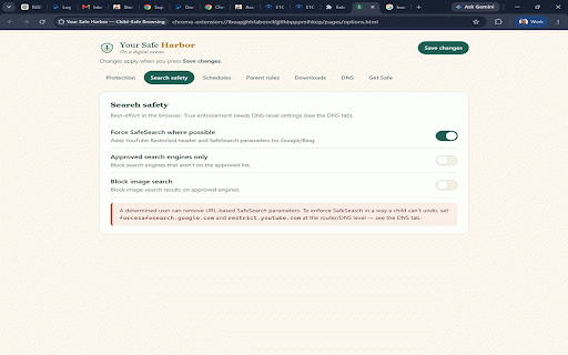 Your Safe Harbor — Child-Safe Browsing :: Free, local-first parental controls for Chrome: category blocking, parent rules, schedules, SafeSearch, and a safety guide.