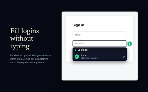 Lockbox - Password Vault :: Password manager with 2FA codes, secure notes, and self-destructing sharing. Optional end-to-end encrypted sync. No subscription.