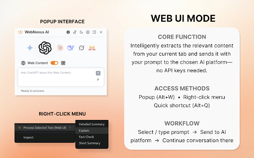 WebNexus AI: Send Web, PDF, YouTube to AI :: Extract content from any webpage, PDF, or YouTube video and send it to any AI platform.