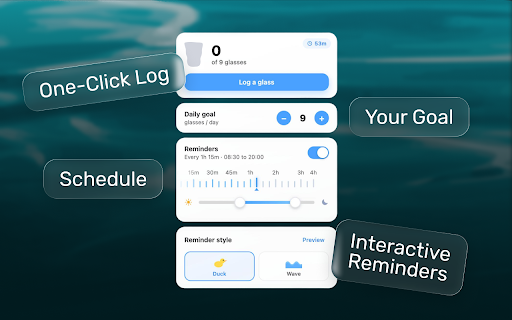 Water Reminder App :: Use Water Reminder App as a daily water tracker: drink more water, reach your goal, and stay hydrated with a hydration reminder.