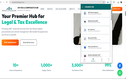 Tax Assist Pro - AMTaxHub :: Pakistan's #1 Free Tax Calculator — 28+ FBR Calculators, Laws Library & AI Assistant for TY 2025-26.