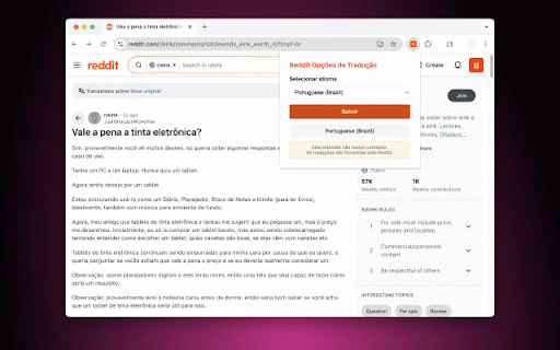 Reddit Translation Options :: Set and save your Reddit language.
