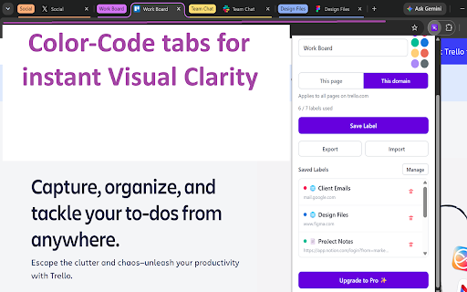 TabLabel :: Rename and label your tabs. They stay labeled forever.