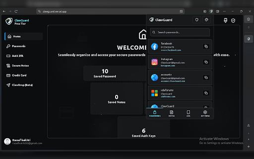 ClawGuard Password Manager :: Secure password manager - save and autofill passwords seamlessly