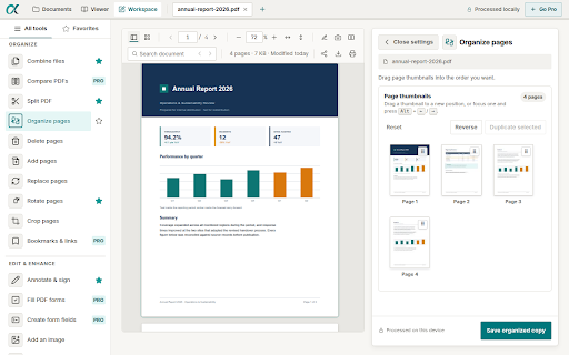 alphaPDF: Professional Local PDF Tools, OCR & Redaction :: Powerful PDF tools in Chrome. Merge, split, organise and annotate locally. Pro adds OCR, redaction and document comparison.