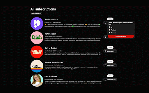 YouList :: Organiza tus canales suscritos de YouTube en listas y ve sus videos nuevos.