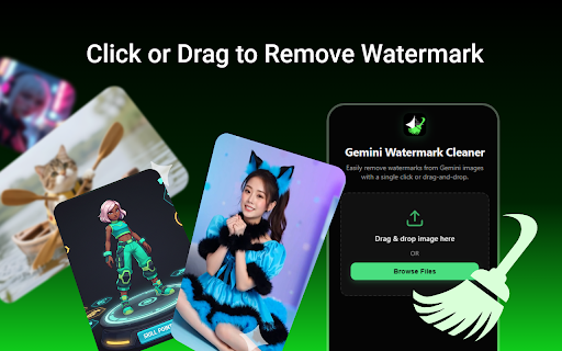 Gemini Watermark Cleaner :: Easily remove watermarks from Gemini images with a single click or drag-and-drop.