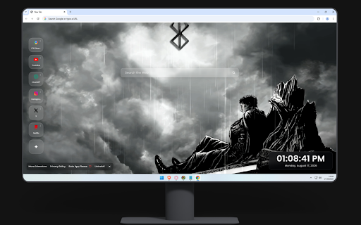Guts In The Rain Manga Berserk Live Wallpaper :: Manga-style Guts resting in the pouring rain beneath the Brand of Sacrifice.