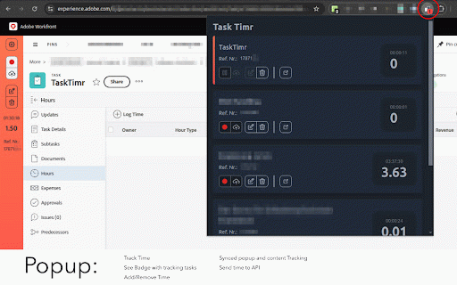 TaskTimr :: TaskTimr | Stopwatch Extension for Workfront