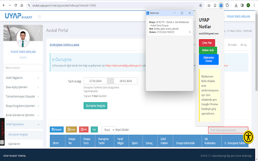 UYAP Notlar :: Bu Chrome uzantısıyla UYAP platformunda dosya görüntülerken notlar alabilir ve saklayabilirsiniz.