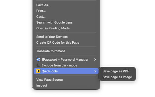 QuickTools – Save Page as PDF or Image :: Convert any webpage to PDF or PNG. 100% local processing. No uploads. Access QuickTools.one utilities instantly.