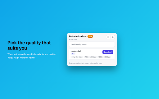 Video Picker Downloader :: Detects videos available on the active page and lets you download the ones you are allowed to save.