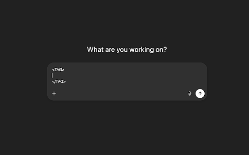 Auto Close Tag for ChatGPT :: This tool automatically completes </tag> while typing prompts. It is an assistant tool for structuring prompt creation.