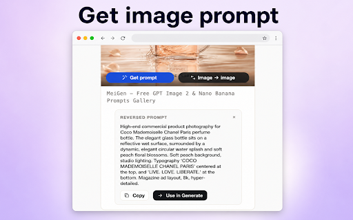 TIMI — AI Design Assistant: Save Ideas & Generate Images :: AI design assistant — save image ideas from any website, turn them into prompts, and generate new visuals with AI.