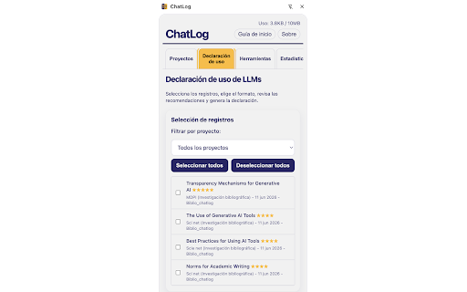 ChatLog :: Bitácora para quien quiere usar modelos de lenguaje de IA con ética y transparencia