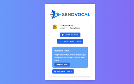 SendVocal: AI Voice Mail & Transcription :: Record and send voice messages with instant AI transcription, all from your browser.