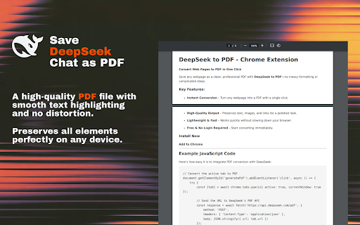 DeepSeek To PDF :: Export your chats instantly using DeepSeek to PDF: intelligent transformation ensures flawless results.