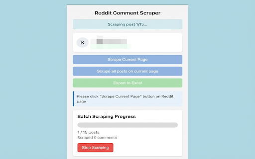 Reddit Comment Scraper :: Scrape Reddit comments and export to Excel