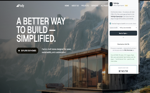 Yolbridge — HTML to Figma Importer :: Sends HTML+CSS of the current page to the Yolbridge Figma plugin to import websites as editable, layered Figma designs.