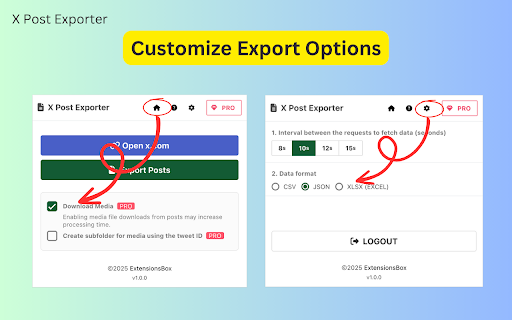 X Post Exporter - Download Twitter Posts :: Bulk export X (Twitter) posts in CSV, JSON, or XLSX formats. Streamline your X data archiving and analysis.