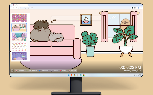 Pusheen Cat Wallpapers - Cute Kawaii Backgrounds :: Make your new tab totally kawaii with adorable Pusheen backgrounds. Bring cozy cat vibes to your screen!