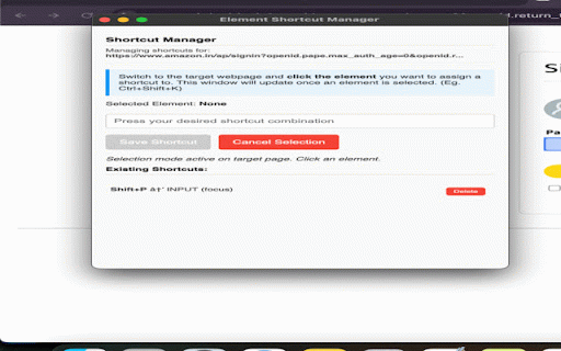 Webpage Element Shortcutter :: Assign custom keyboard shortcuts to webpage elements.