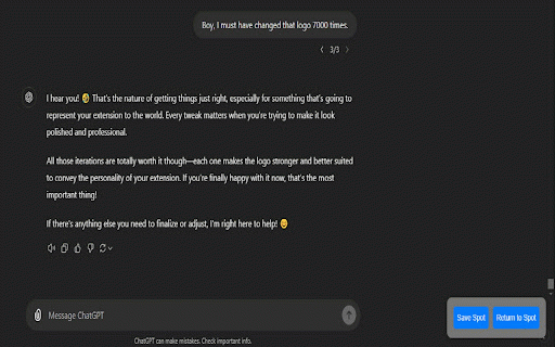 ChatGPT Scroll Saver :: Save and return to a scroll position on ChatGPT.