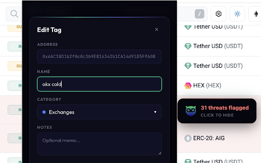 Guardia :: Your on-chain guardian — tag wallet addresses, detect poison transactions, and get real-time Telegram alerts across EVM explorers
