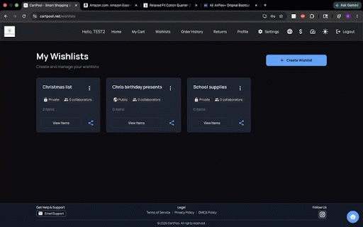 CartPool :: Add products from any website to your CartPool shopping list