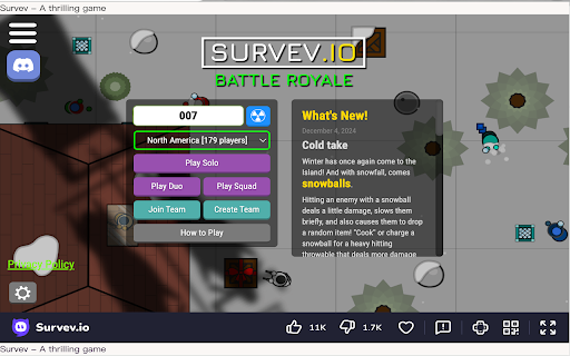 Survev :: Experience Survev's thrilling game! Challenge yourself, compete with friends, and uncover mysteries in this exciting game!