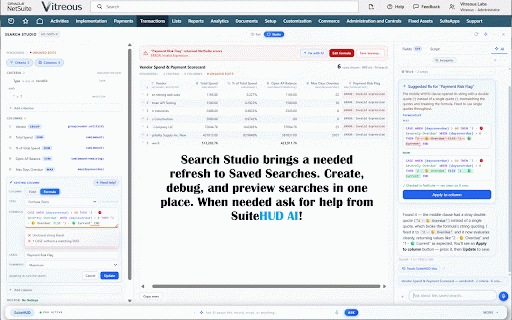 SuiteHUD for NetSuite :: SuiteHUD | The productivity Heads-Up Display for NetSuite power users.