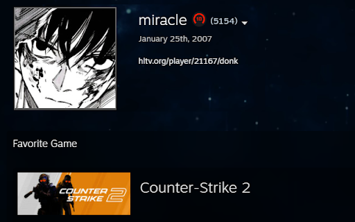 FACEIT Level for Steam :: Displays a user's FACEIT level and icon on their Steam profile. Simple, free and unaffiliated.