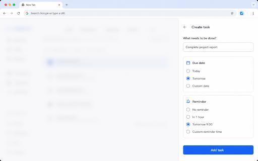 TaskFlow AI - Smart Task Manager :: Task manager and to-do list for Chrome with reminders, due dates, task search, quick capture, and a focused Side Panel.