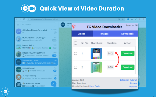 Premium Telegram Video Downloader - Download videos :: Download Telegram videos fast from channels, chats, and groups. No signups needed—just click and download!