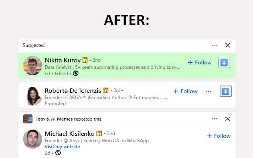 LinkedIn Newsfeed Filter :: Customize your LinkedIn newsfeed. Hide ads and highlight relevant posts